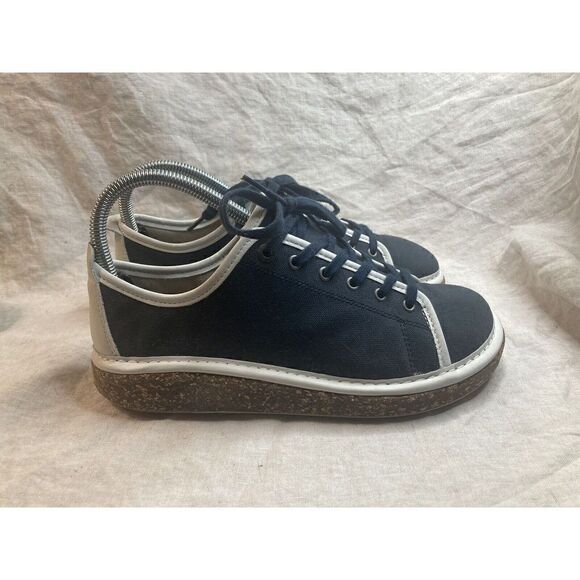 Birkenstock Santa Cruz Women's Size 6-6.5 (EU 37) Fit Navy Canvas Lace Up Shoes - Picture 4 of 12